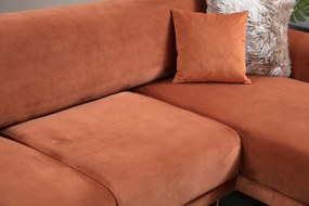 Corner Sofa-Bed Image Corner Right ( L3-Chl ) - Cinnamon Cinnamon