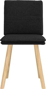 vidaXL Καρέκλες Τραπεζαρίας 2 τεμ. Μαύρες Υφασμάτινες