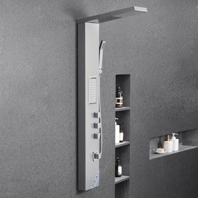 VEVOR Shower Panel Tower System Stainless Steel Column Rainfall Head Massage Jet