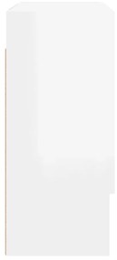 Ντουλάπι Τοίχου Γυαλιστερό Λευκό 60x31x70 εκ Επεξεργασμένο Ξύλο - Λευκό