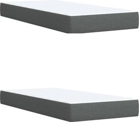 vidaXL Κρεβάτι Boxspring με Στρώμα Σκούρο Καφέ 200x200 εκ. Υφασμάτινο