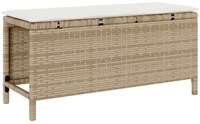 vidaXL Σέτ φαγητού για κήπο Μπεζ συνθετικό ρατάν