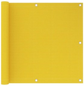 vidaXL Διαχωριστικό Βεράντας Κίτρινο 90 x 600 εκ. από HDPE
