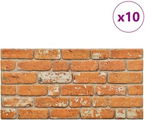 vidaXL Πάνελ τοίχου 10 pcs Τούβλο 100 x 50 cm Αφρός EPS