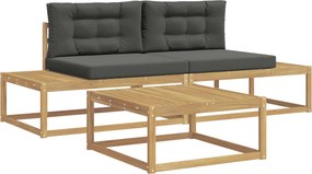 vidaXL Σειρά Καναπέ Εξωτερικού Λευκό 79 x 79 x 37 εκ Πολυεστέρας