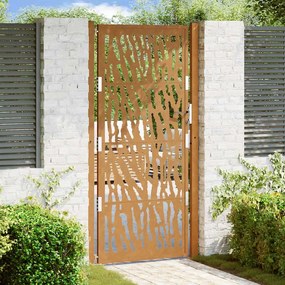 Πύλη κήπου 105x205 cm Weathering Steel Trace Design - Καφέ