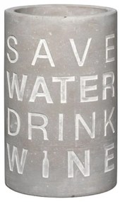 Σαμπανιέρα Save Water LBTRD0010404 Φ13,5x21cm White-Grey Raeder Cement