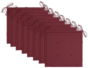 vidaXL Καρέκλες Τραπεζαρίας Εξ. Χώρου 8 τεμ. Ξύλο Ακακίας με Μαξιλάρια