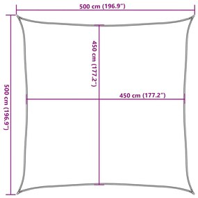 Πανί Σκίασης Μαύρο 5 x 5 μ. από HDPE 160 γρ./μ² - Μαύρο