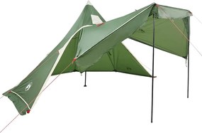 vidaXL Σκηνή Κάμπινγκ Tipi 5 Ατόμων Αδιάβροχη Πράσινη