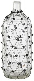 Βάζο Με Μεταλλικό Πλέγμα 77650 18x18x46cm Clear Artekko Glass