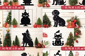 Σετ των 3 Intra απο ξύλο plywood 3mm-4mm πάχος Χριστουγεννιάτικο Στολίδι Ζώων Δίασταση 4x4 cm INTRAFABR-82519975