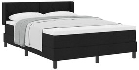 vidaXL Κρεβάτι με ελατήρια Μαύρο 140 x 200 cm Ύφασμα και αφρός