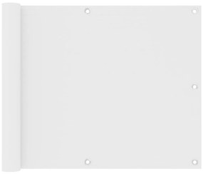 vidaXL Διαχωριστικό Βεράντας Λευκό 75 x 600 εκ. Ύφασμα Oxford