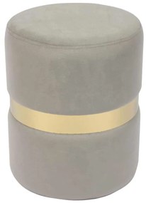 Σκαμπώ TOMMY Χρυσό/Ύφασμα Γκρι Velure D.35x43cm