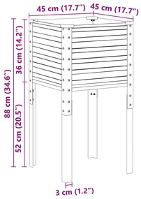 ΖΑΡΝΤΙΝΙΕΡΑ ΚΗΠΟΥ ΓΚΡΙ 45X45X88 ΕΚ. ΑΠΟ ΑΤΣΑΛΙ 4008964