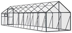 vidaXL Κλουβί Ανθρακί 1,79 x 8 x 1,85 μ. από Αλουμίνιο