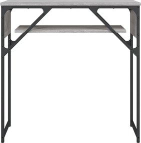 vidaXL Τραπέζι Κονσόλα με Ράφι Γκρι Sonoma 75x30x75 εκ. Επεξεργ. Ξύλο