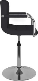 vidaXL Σκαμπό Μπαρ Μαύρο Υφασμάτινο