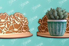 Intra απο ξύλο plywood 3mm-4mm πάχος – Κοπή λέιζερ ραφιών τοίχου φυτών | Διακόσμηση σπιτιού Δίασταση 40x30 cm INTRAFABR-95167547