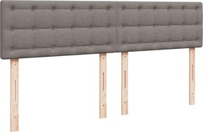 vidaXL Κρεβάτι Boxspring με Στρώμα Taupe 180x200 εκ. Υφασμάτινο