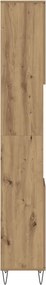vidaXL Ντουλάπι μπάνιου Δρυς τεχνίτης 30x30x190 cm Κατασκευασμένο ξύλο