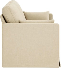 vidaXL Καναπές 140cm Κρεμ Μέταλλο