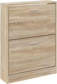 vidaXL Παπουτσοθήκη Δρυς 59x17x81 εκ. από Τεχνητό Ξύλο