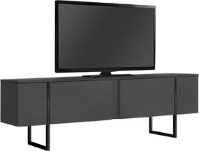 Έπιπλο τηλεόρασης Luxe Megapap χρώμα ανθρακί 180x30x50εκ.