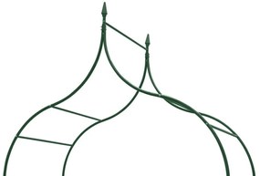 Αψίδα Κήπου για Αναρριχώμενα Φυτά με Μυτερό Σχέδιο Σκούρο Πράσινο - Πράσινο