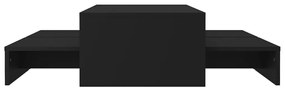 Τραπεζάκι Σαλονιού Ζιγκόν Μαύρο 100x100x26,5 εκ. Μοριοσανίδα - Μαύρο