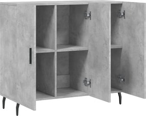 vidaXL Ντουλάπι Γκρι Σκυροδέματος 90x34x80 εκ. Επεξεργασμένο Ξύλο