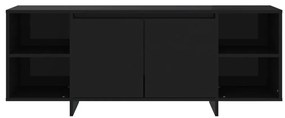 vidaXL Έπιπλο Τηλεόρασης Μαύρο 130 x 35 x 50 εκ. από Μοριοσανίδα