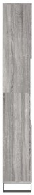 vidaXL Ντουλάπι Μπάνιου Γκρι Sonoma 30x30x190 εκ. Επεξεργασμένο Ξύλο