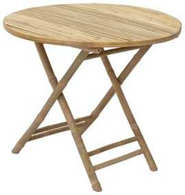 Τραπέζι Obbie pakoworld πτυσσόμενο bamboo φυσικό Φ90x77εκ Model: 141-000015