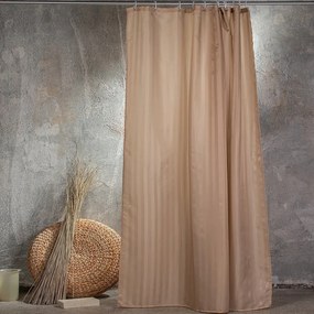 Κουρτίνα Μπάνιου Jacquard Beige Melinen 180Πx200Υ 180x200cm Πολυέστερ