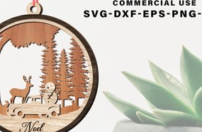 Σετ των 3 Intra απο ξύλο plywood 3mm-4mm πάχος Χριστουγεννιάτικο στένσιλ σκάλισμα με λέιζερ Δίασταση 8x8 cm INTRAFABR-80557627