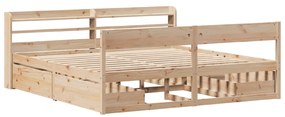 vidaXL Σκελετός Κρεβατιού Χωρίς Στρώμα 180x200 εκ Μασίφ Ξύλο Πεύκου