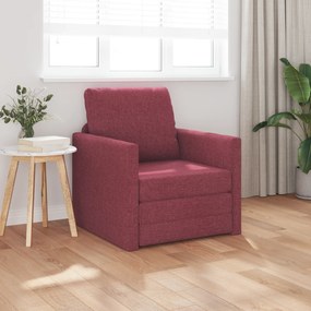 vidaXL Καναπέ-Κρεβάτι Δαπέδου Μπορντό 74 x 77 x 81 εκ. ύφασμα