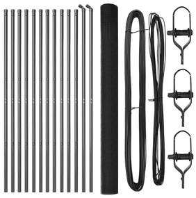 vidaXL Στύλος Περιφράξεων Γκρι 50 x 1,4 μ (25 x 25 χιλ. δίχτυ)