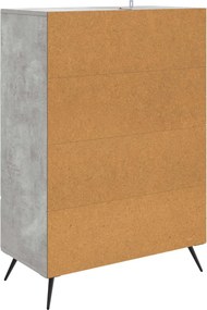 vidaXL Πλαϊνό γραφείο Γκρι Σκυροδέματος 66 x 34,5 x 95 εκ.