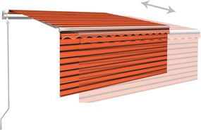 vidaXL Ηλεκτρική τέντα με LED και αισθητήρα 3,5 x 2,5 m