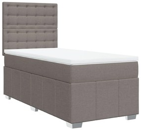 ΚΡΕΒΑΤΙ BOXSPRING ΜΕ ΣΤΡΩΜΑ TAUPE 90X190 ΕΚ.ΥΦΑΣΜΑΤΙΝΟ 3291541