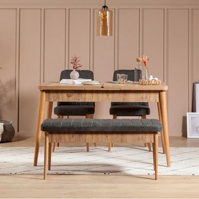 Ταμπουρέ Πεύκο Atlantic / Ανθρακί VINA 110x40x48