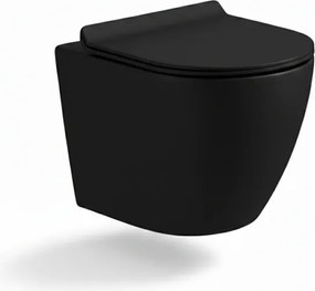 Siamp Fit Black Matt Rimless - Κρεμαστή Λεκάνη