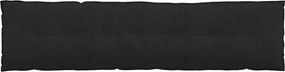 vidaXL Μαξιλάρι Πλάτης Μαύρο 200 x 19 x 50 εκ ύφασμα