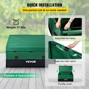 VEVOR Outdoor Storage Box Patio Deck Box 870,6 L Αδιάβροχος μουσαμάς PE
