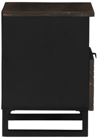 vidaXL Κομοδίνο, 40x33x46 εκ., Σταθερό Ξύλο Μάνγκο