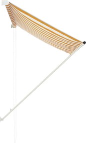 vidaXL Τέντα Συρόμενη Κίτρινο / Λευκό 150 x 150 εκ.