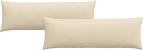 vidaXL Μαξιλάρι Καναπέ 2 pcs Κρεμ 120 x 40 cm ύφασμα